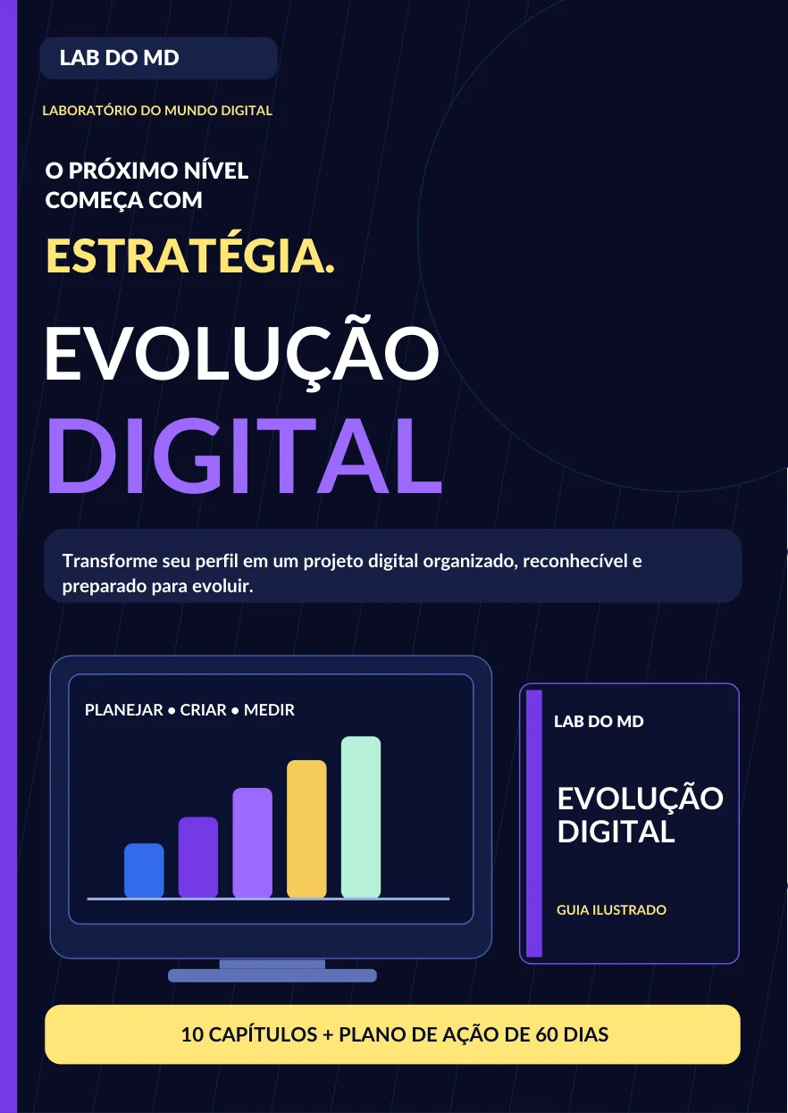 Capa real do e-book Evolução Digital, LAB DO MD